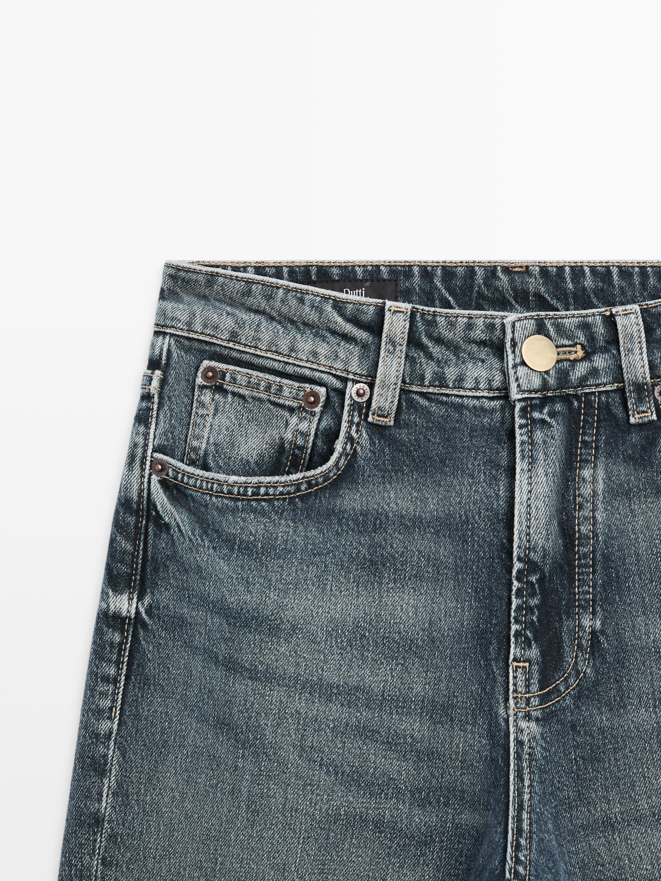 Jean straight flare mid-rise